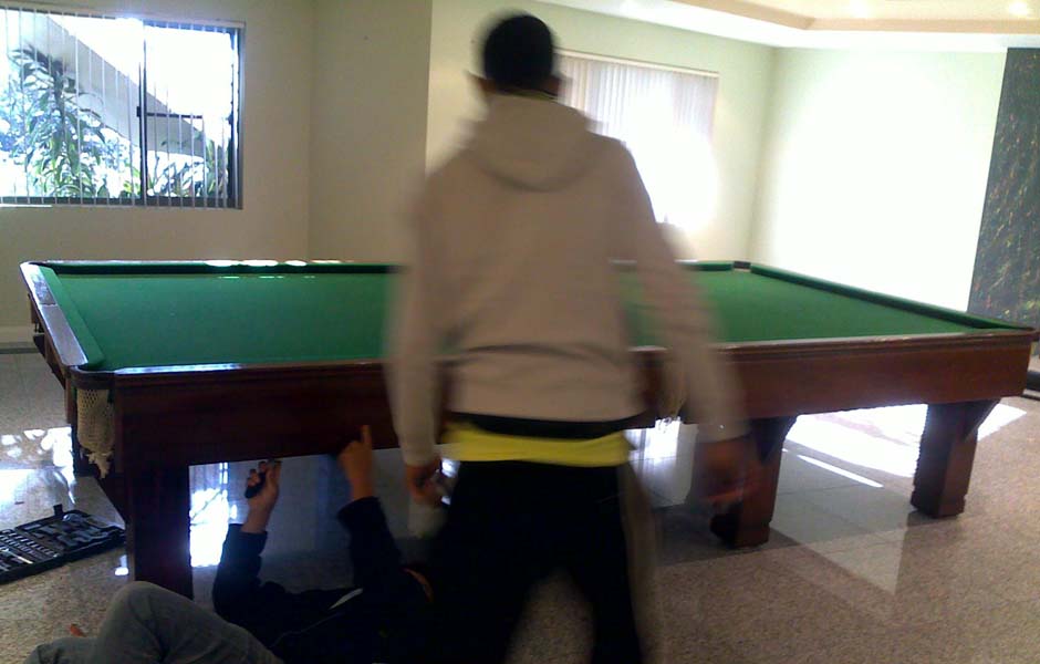 pool table removalists reassembling pool table